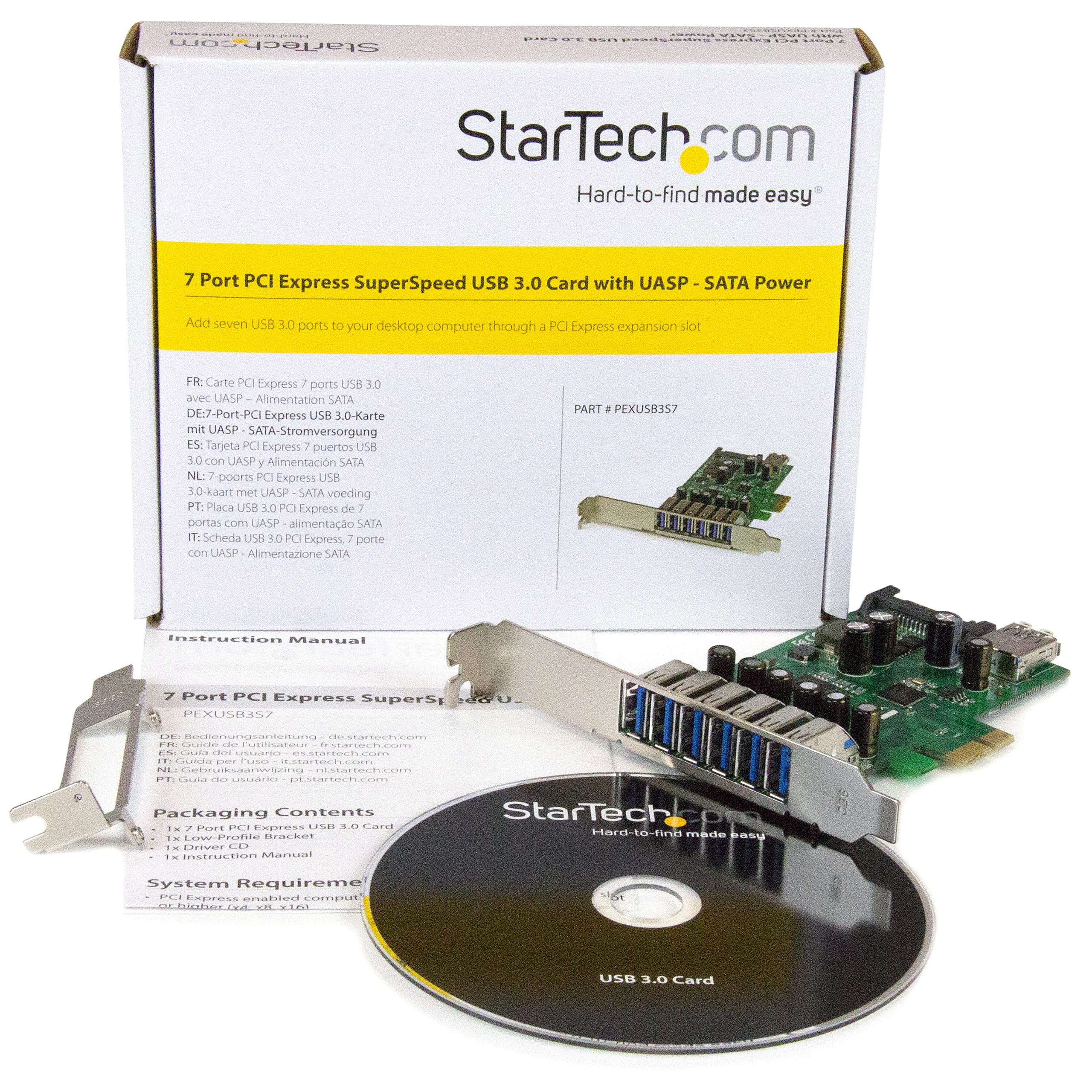Amazon | StarTech.com 7ポートUSB 3.0増設PCIeカード USB 3.0
